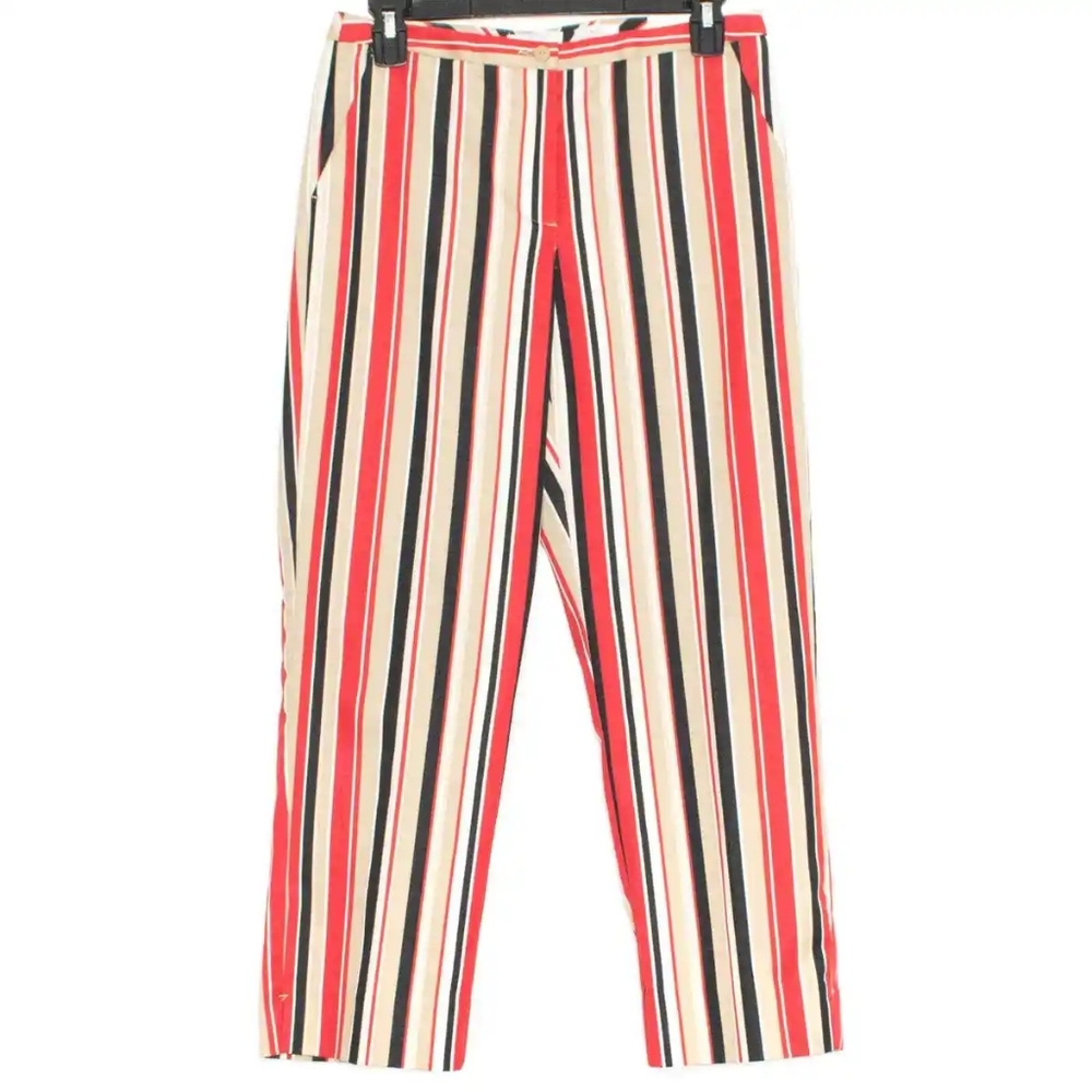 NWT Liz Claiborne GOLF Womens Pants Audra Cropped Striped SZ 12